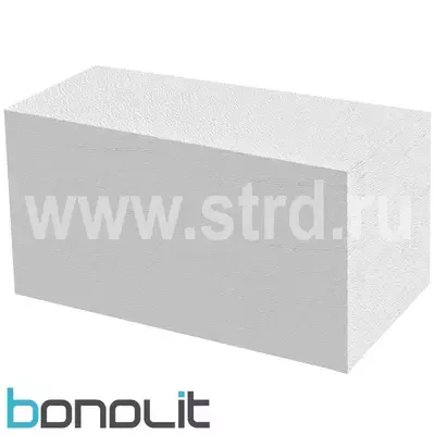 Блок газобетонный Bonolit  стеновой 600*300*250 D600кг/м3 В3,5