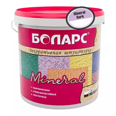 Декоративная штукатурка акриловая Боларс Bark 1,5мм короед белый 15кг позиция под заказ