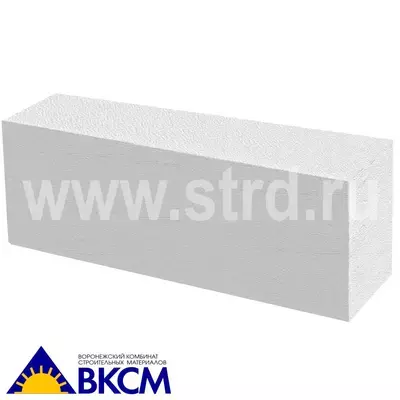 Блок газобетонный EuroBlock / ВКСМ перегородочный 600*300*100 D600кг/м3 В3,5