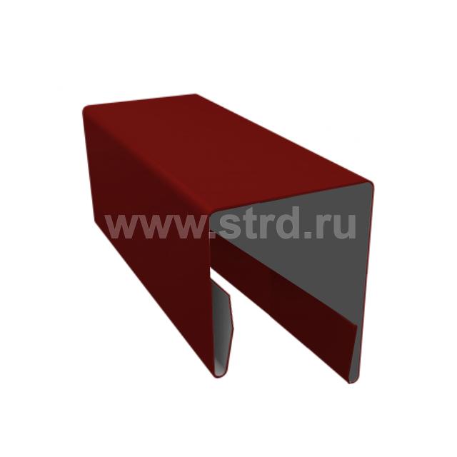 Планка П-образная (С8, С10) для забора для профнастила 20*13*27мм сталь 0.4мм Полиэстер 2м Металл Профиль