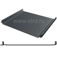 Фальцевая панель кликфальц Pro Gofr 517/470мм Satin matt 0.5мм RAL 7016 (серый) Grand Line