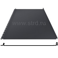 Фальцевая панель кликфальц Mini 340/305мм Drap TX 0.5мм RAL 7016 (серый) Grand Line