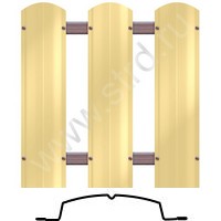 Штакетник металлический Полукруглый Bordex thin фигурный 0.097м 0.35мм Полиэстер RAL 1015 (бежевый) SteelX