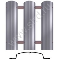 Штакетник металлический Полукруглый Bordex thin фигурный 0.097м 0.35мм Полиэстер RAL 7004 (серый) SteelX